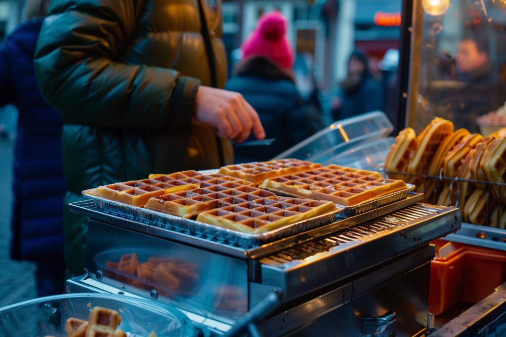 consistent waffle production foodservice griddle